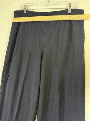 Vintage Talbots Knit Pants XL Navy Blue Pull On Straight Leg