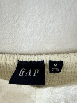 Gap Linen Blend Maxi Dress Medium Women Ivory Sleeveless Fit & Flare Long New