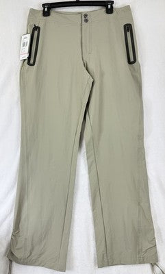 Cabelas Pants Womens 10 Triune Hiking Beige Tan Nylon Quick Dry New NWT