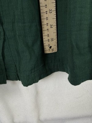 Gap Cotton Gauze Mini Shirtdress XL Tall Women Green Short Sleeve New NWT