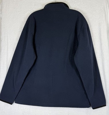Vintage Old Navy Hoodie Large Men 1/4 Zip Blue Logo Sweatshirt Deadstock New