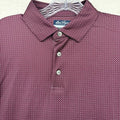 Ben Hogan Performance Polo Small Mens Shirt Sleeve Burgundy Print Golf Shirt New