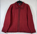 Icelandic Design Wool Jacket Medium Red Full Zip Womens