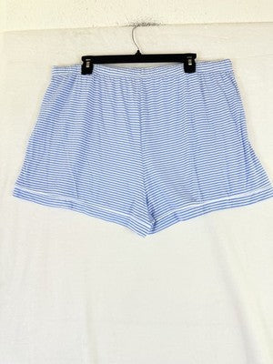 Gap Body Modal Pajamas XL Set Top Shorts Womens Blue Stripe Short Sleeve New NWT