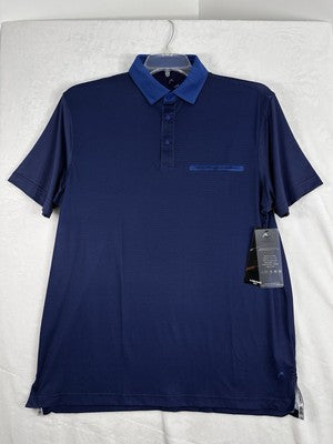 Golf Polo Large Blue Head Mens Short Sleeve UV Protection NWT