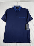 Golf Polo Large Blue Head Mens Short Sleeve UV Protection NWT