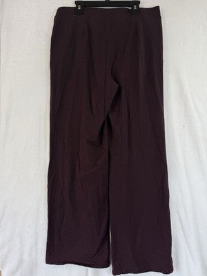 J Jill Pants Small Tall Burgundy Pure Jill Affinity French Terry Pull On *Flaw