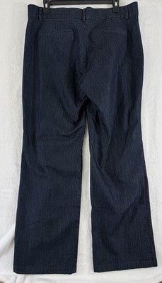 Dockers Womens Pants 14 Medium Denim Trousers Jeans Dark Blue Straight Leg
