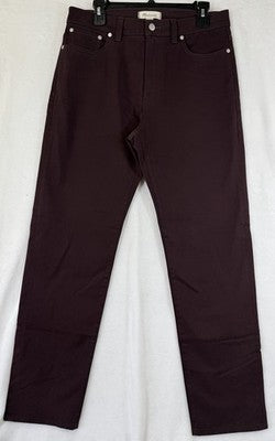 Madewell Jeans Womens 32 Straight Leg High Rise Burgundy Denim
