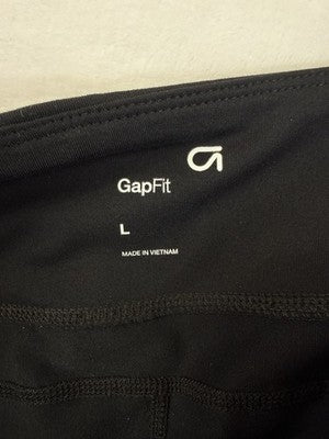 Gap Fit Capri GFast Leggings Large Black Womens Workout GapFit