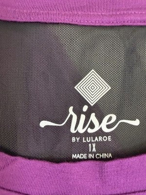 Rise By Lularoe XL 1X Tops Workout Purple Sleeveless Short Sleeve Lot New