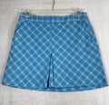 Walter Hagen Golf Skort 8 Blue Plaid Skirt With Shorts Womens Tennis