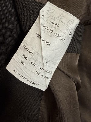 Jos A Bank Blazer 43r Wool Mens Brown Jacket Gordon Signature Collection