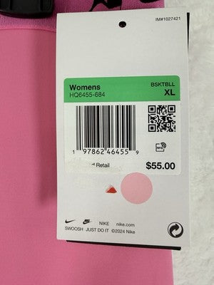 Aja Wilson Leggings XL Womens Asymmetric Mid Rise One Leg Basketball Pink New