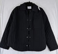 Old Navy Shacket Small Black Quilted Women Snap Front Jacket New NWT
