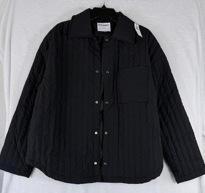 Old Navy Shacket Small Black Quilted Women Snap Front Jacket New NWT