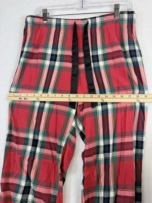 Victoria’s Secret Flannel Pajama Pants Medium Red Plaid Womens Sleep PJ