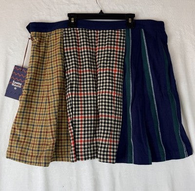 Rowing Blazers Target Skort Womens Skirt 17 Plaid New NWT