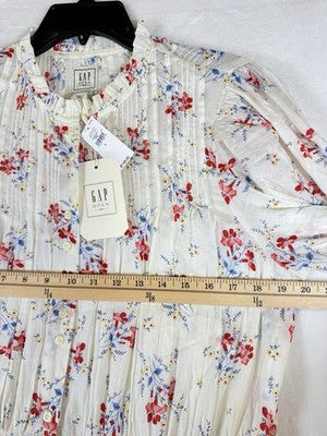 Gap X DÔEN Dress Large Women Pintuck Floral Midi Doen Boho Whimsical New NWT