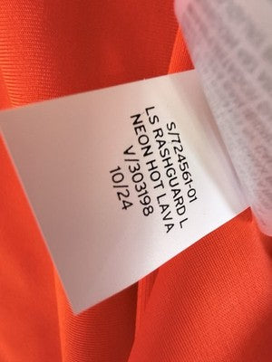 Gap Kids Rash Guard Long Sleeve Boys Small 6-7 Orange Swim UPF 50+ New NWT