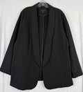 Marc New York Jacket 1X Womens Blazer Black Open Front Andrew Plus Size