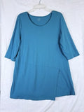 J Jill Pure Jill Wrap Tunic Tops XL Blue Womens Knit Short Sleeve