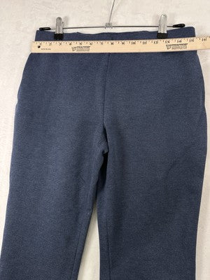 Talbots Montauk Pants 6 Blue Crop Knit Pull On Stretch Womens