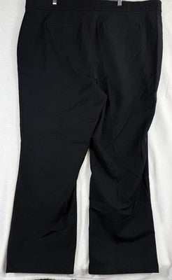 Lands End Straight Leg Pants 24W Black Pencil Pintuck Plus Size Womens