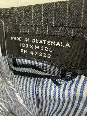 Tommy Hilfiger Mens Suit Jacket 42R Gray Pinstripe 100% Wool Blazer Sport Coat