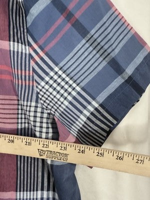Walter Hagen Golf Shirt XL Blue Plaid Short Sleeve Men’s Clubhouse Button  NEW