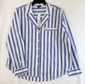 Gap Body Pajama Shirt Medium Petite Top Long Sleeve Poplin PJ Blue Top New