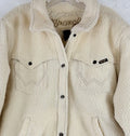 Wrangler Western Shirt Jacket 3XL Womens Ivory Sherpa Fleece Snap Button Shacket