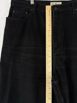 Vintage LL Bean Jeans 18 Tall Womens Black 90s High Rise Denim Cotton Hipster