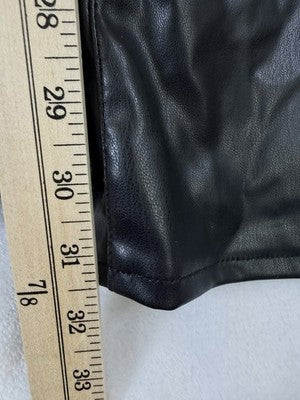 H&M Divided Faux Leather Pants 2 Straight Leg Womens H And M HM