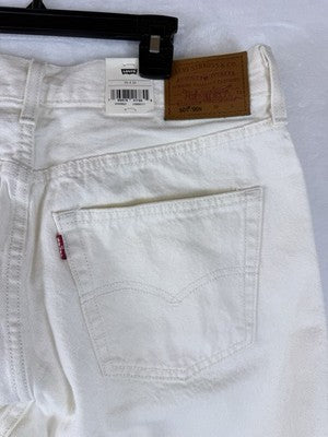 Levis 501 ‘90s Womens Jeans 30 30x32 White Ivory Button Fly Original New