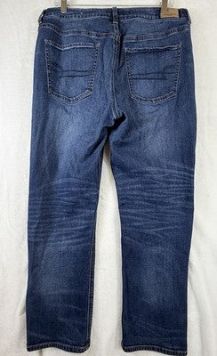 American Eagle Jeans Women 14 Tomgirl Button Fly Blue Denim