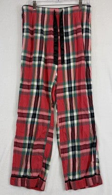 Victoria’s Secret Flannel Pajama Pants Medium Red Plaid Womens Sleep PJ