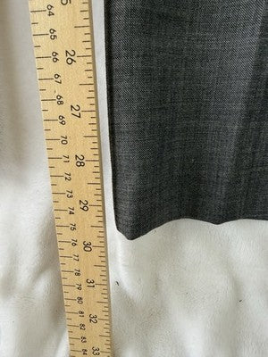 Chaps Dress Pants 36x30 Men Gray Wool Blend Flat Front Straight Leg