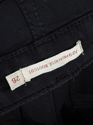 Levis 725 High Rise Bootcut 26 Jeans Womens Black 26x32 Levi’s Boot Cut