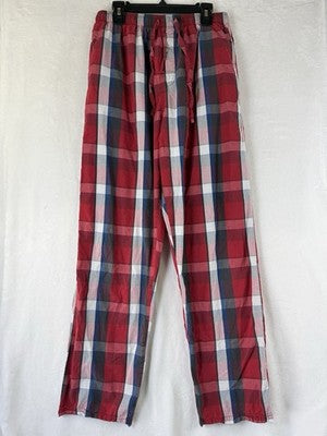 Polo Ralph Lauren Pajama Pants Men Small 100% Cotton Lightweight Red Blue Plaid