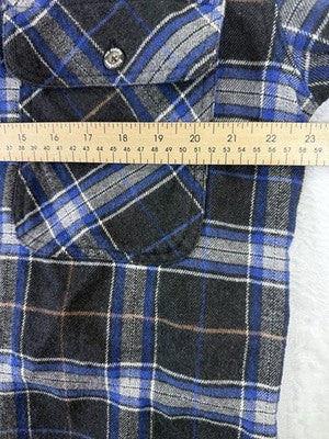 Stillwater Supply Co Flannel Shirt Mens Large Blue Plaid Long Sleeve Button Down