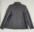 Eileen Fisher XL Sweater Jacket Full Zip Cardigan Wool Cashmere Gray Women