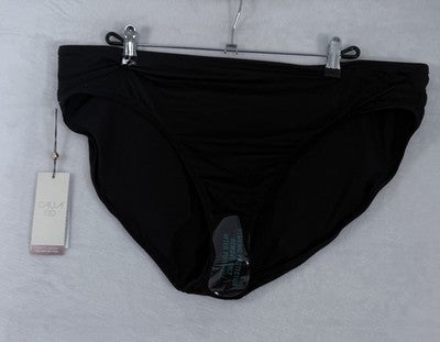 Calia Bikini Bottom XXL 1X 18 Black Wide Banded High Leg NWT