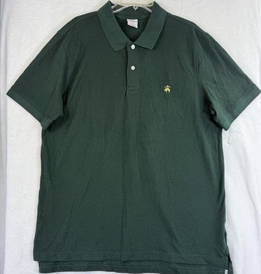 Brooks Brothers Performance Polo Short XL Green Short Sleeve Mens