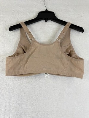 Glamorise Bra 40B 1265 Magic Lift Front Closure Back Posture Wireless Beige