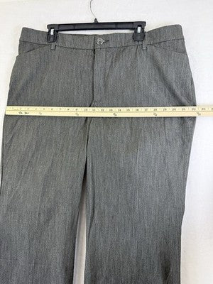 Lee Womens Pants 18 Short Gray Flex Motion Mid Rise Straight Leg