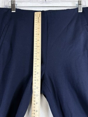 Chicos Size 2.5 Pants Ankle Ponte Pull On Navy Blue Knit Womens Large