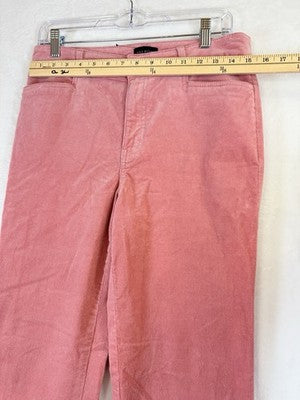 Talbots Corduroy Flare Leg Pants 4 Womens Rose Pink High Waist