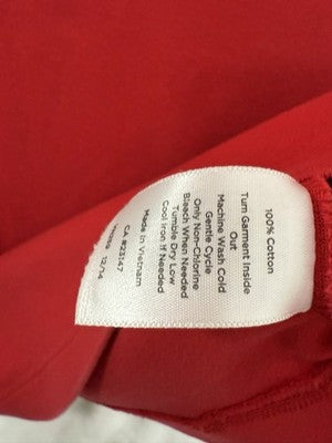 Talbots Dress Small Petite Red T Shirt Jersey Knit Short Sleeve Womens SP Cotton