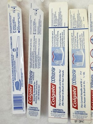Colgate Wave Toothbrush Lot Vintage Precision New